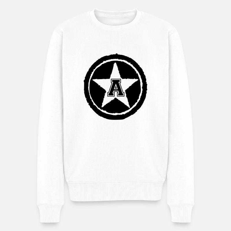 A - Männer Premium Bio Pullover - Weiß