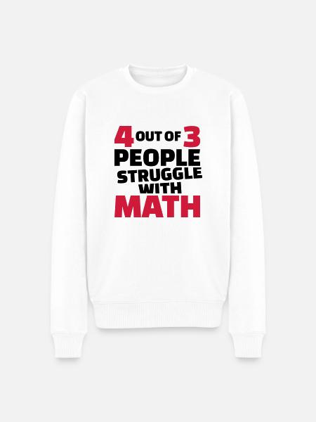 Mathe - Männer Premium Bio Pullover - Weiß