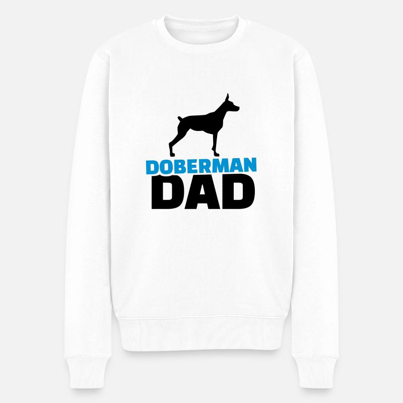 Dobermann - Männer Premium Bio Pullover - Weiß