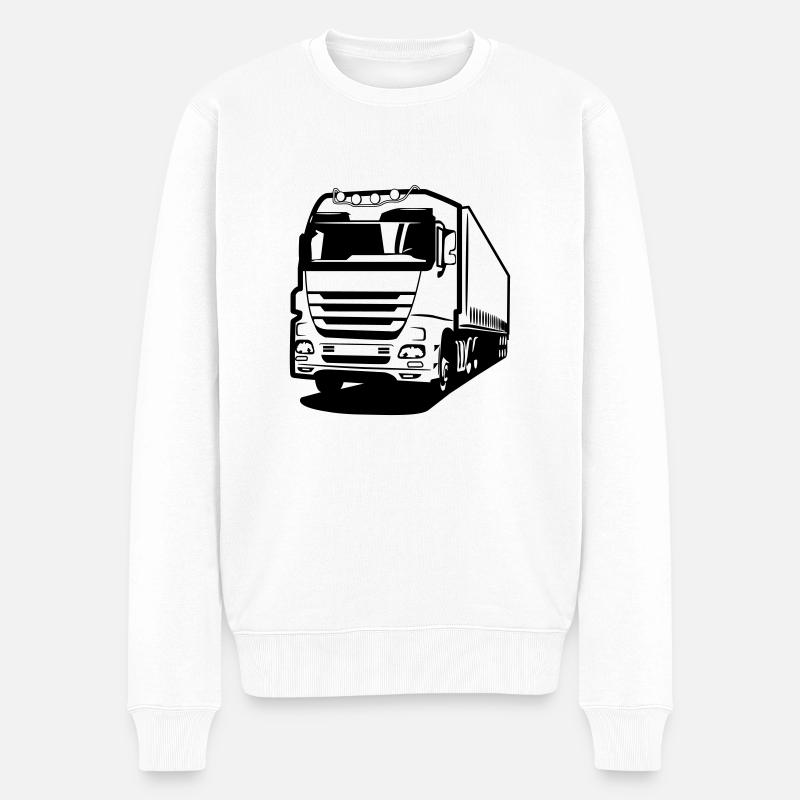 Camion camion - Pull Premium bio Homme - blanc