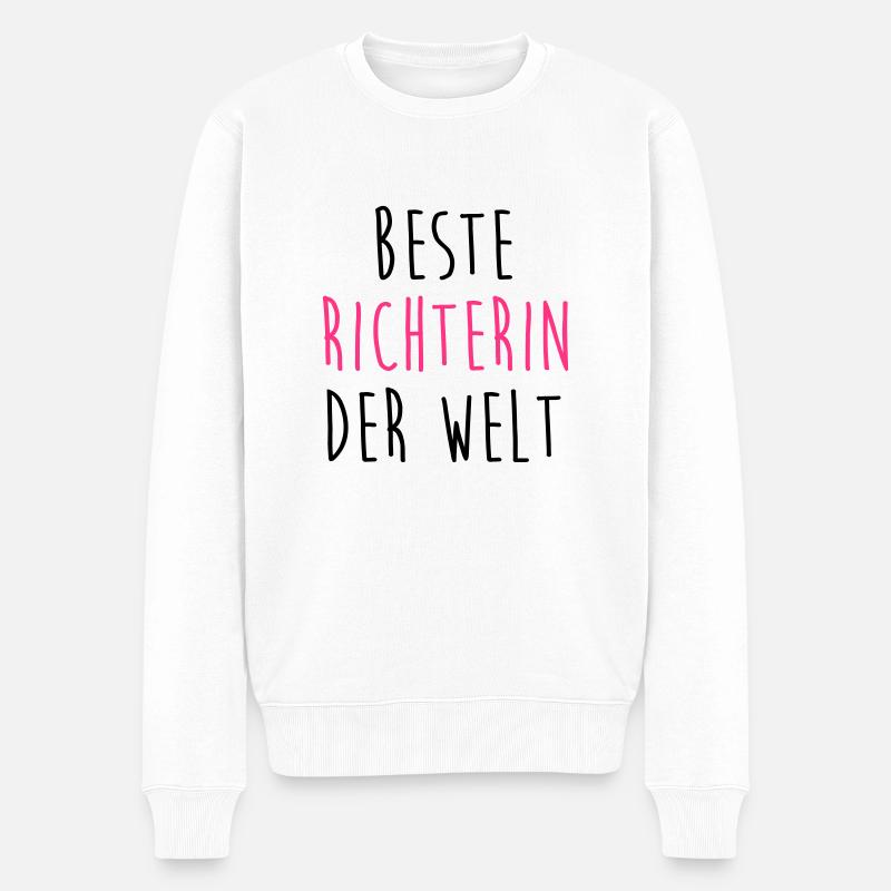 Richter Richterin Recht Gericht Rechtsanwalt - Männer Premium Bio Pullover - Weiß