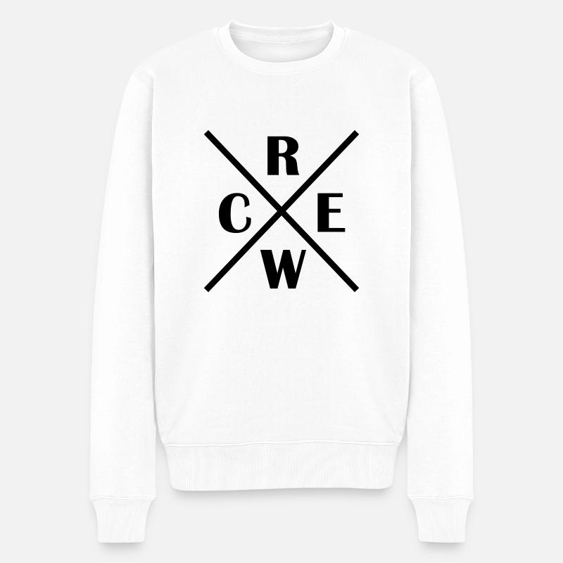 crew_01 - Pull Premium bio Homme - blanc