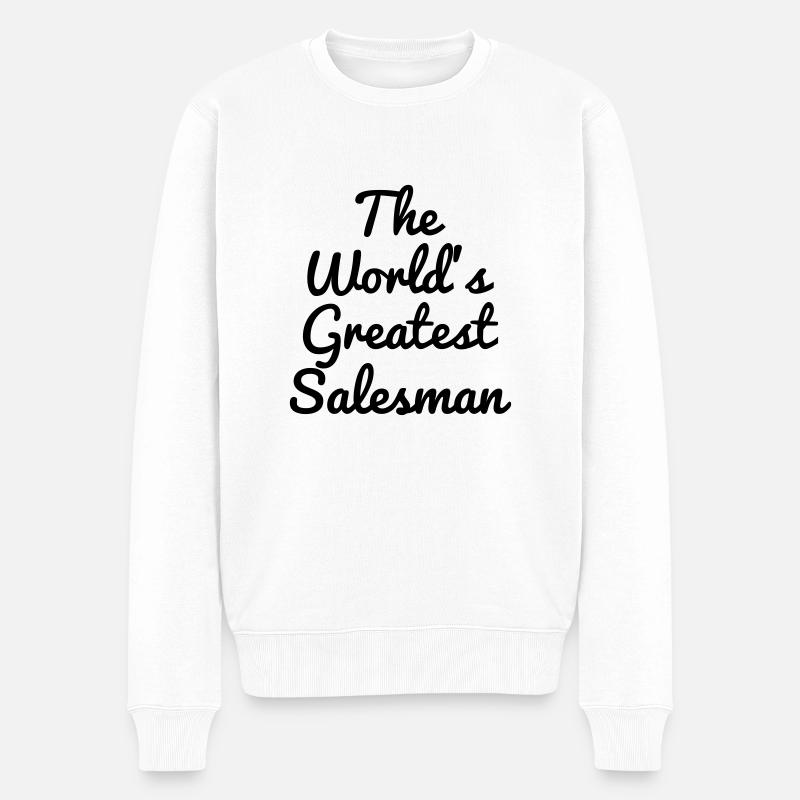 commercial / vente / vendeur / vendeuse - Pull Premium bio Homme - blanc