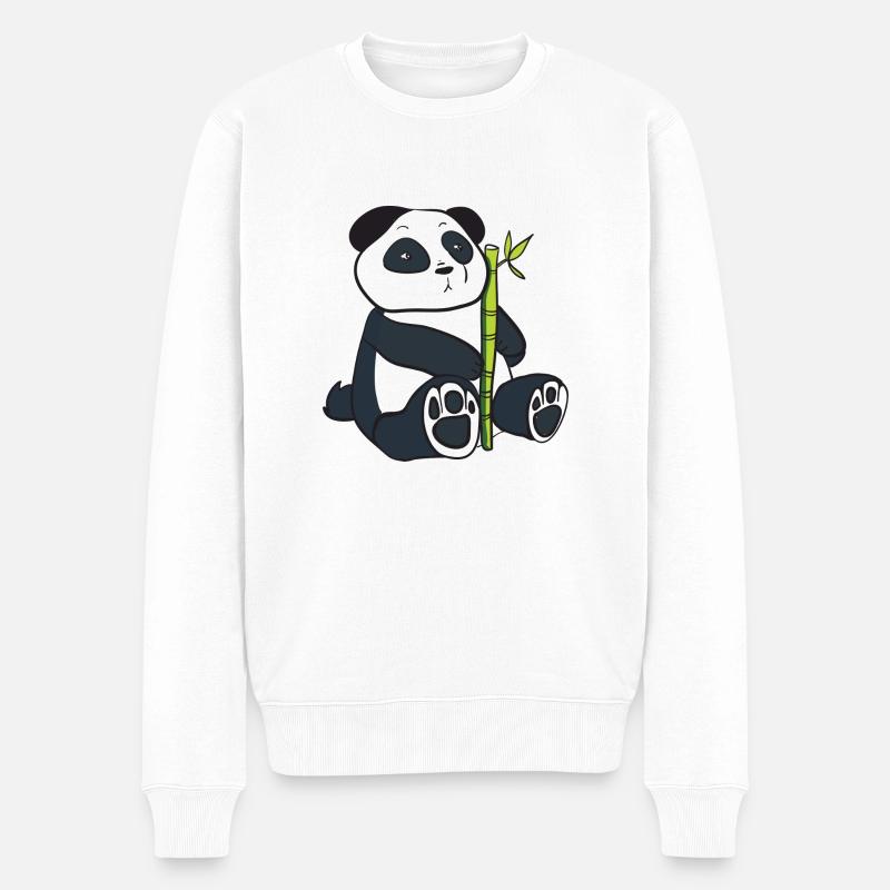 Panda - Pull Premium bio Homme - blanc
