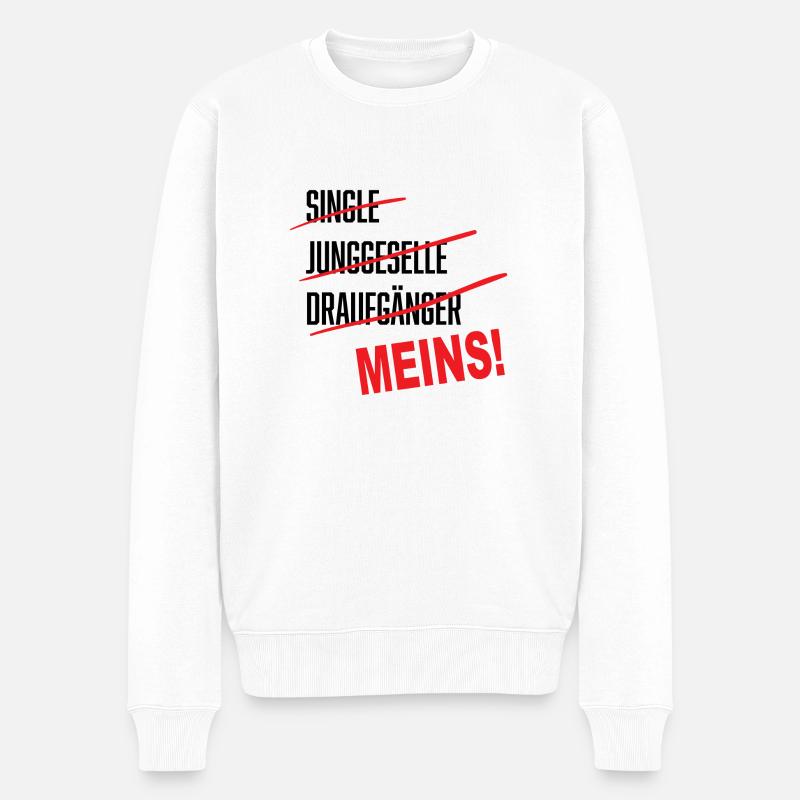 Beziehung - Männer Premium Bio Pullover - Weiß
