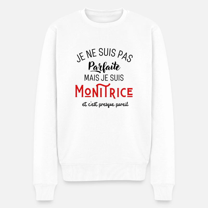 Pas parfaite mais monitrice - Pull Premium bio Homme - blanc