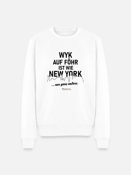 Wyk auf Föhr - Männer Premium Bio Pullover - Weiß