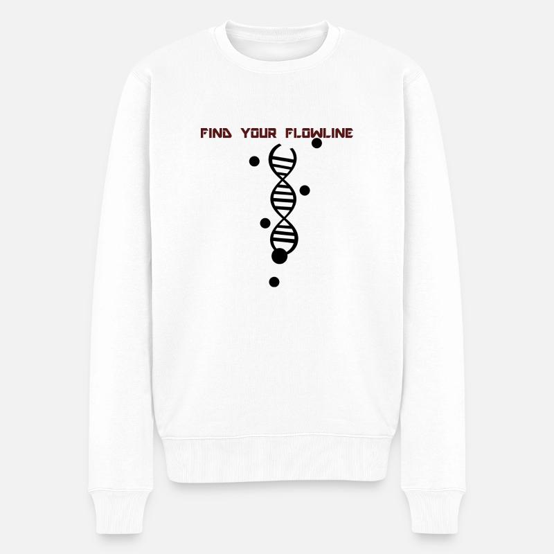 DNA Flowline - Männer Premium Bio Pullover - Weiß