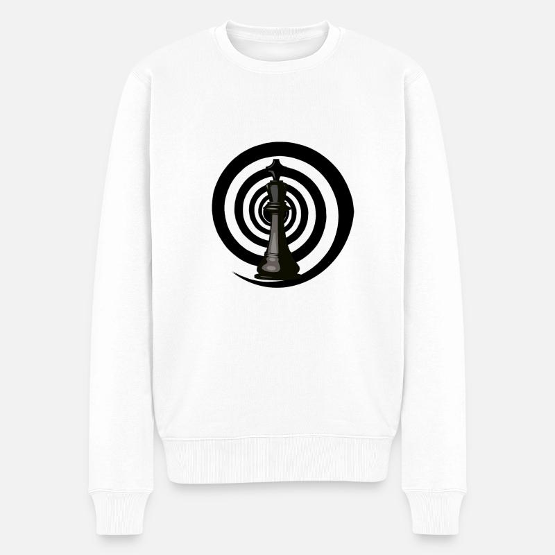 Chess Black hole - Pull Premium bio Homme - blanc