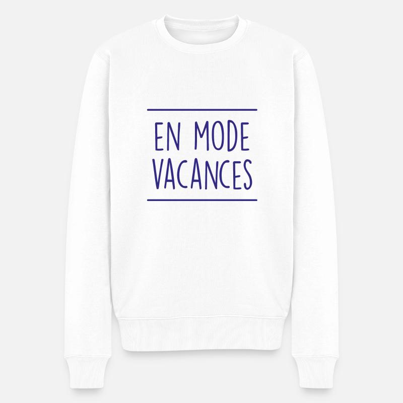 En mode vacances - Pull Premium bio Homme - blanc