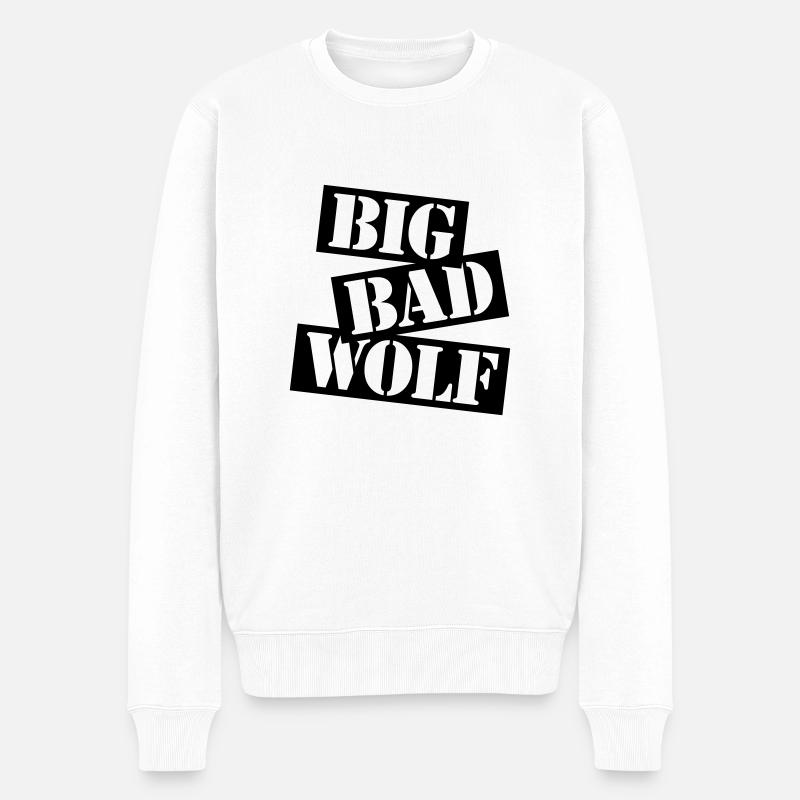 Citation du Grand Méchant Loup - Pull Premium bio Homme - blanc