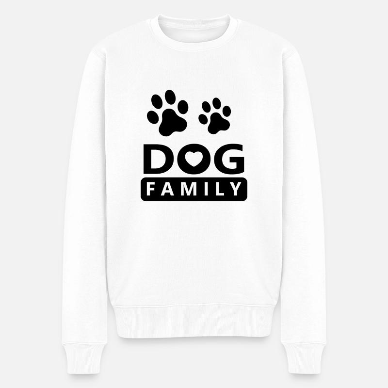 Hund Dog - Männer Premium Bio Pullover - Weiß