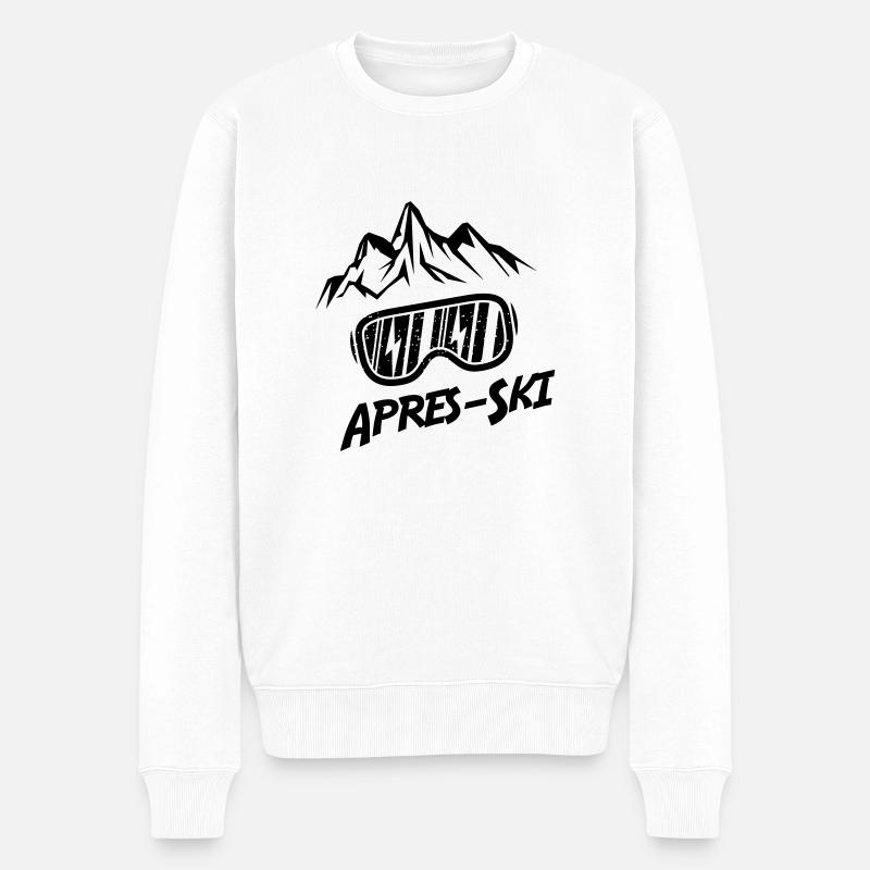 apres ski - Männer Premium Bio Pullover - Weiß