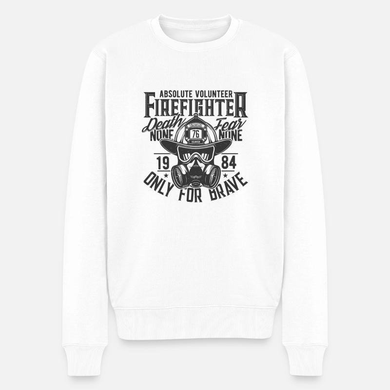 Freiwillige Feuerwehr a - Männer Premium Bio Pullover - Weiß