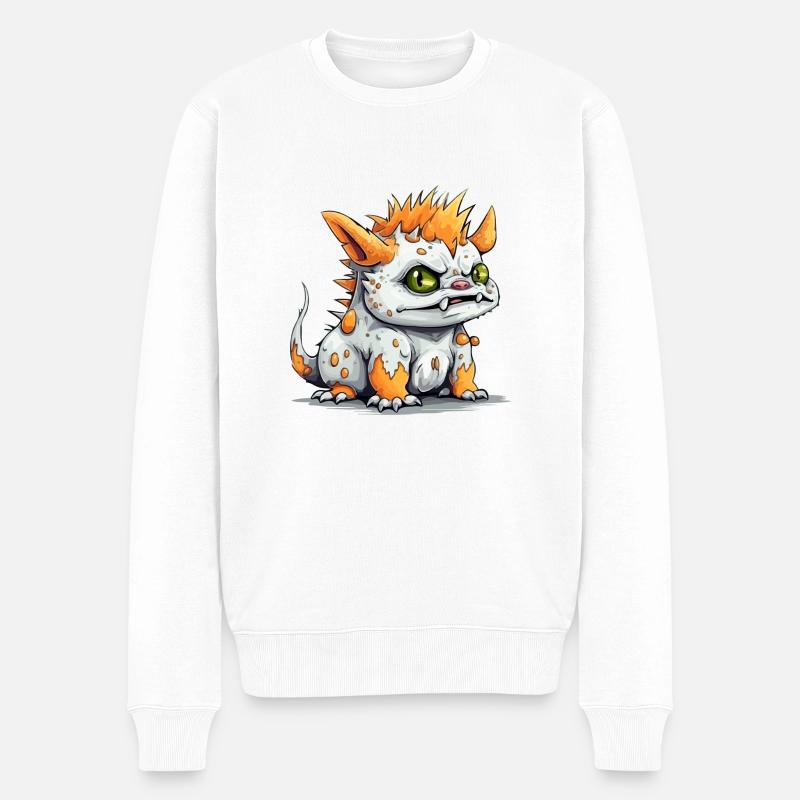 Wouko der Streuer - Männer Premium Bio Pullover - Weiß
