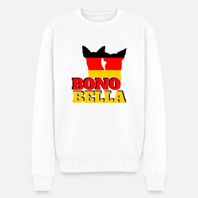 Bono Bella Merch German - Männer Premium Bio Pullover - Weiß