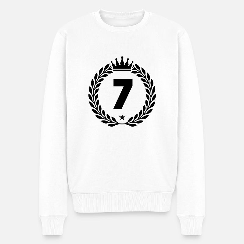 7 krone - Männer Premium Bio Pullover - Weiß
