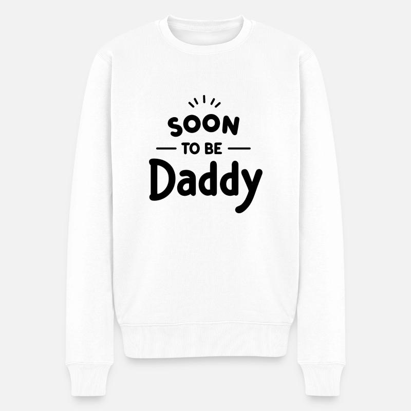 Bald Papa - Männer Premium Bio Pullover - Weiß