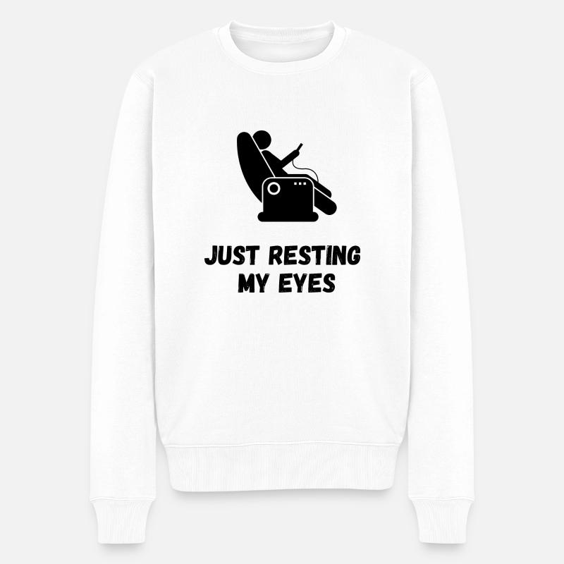 Just Resting My Eyes - Pull Premium bio Homme - blanc