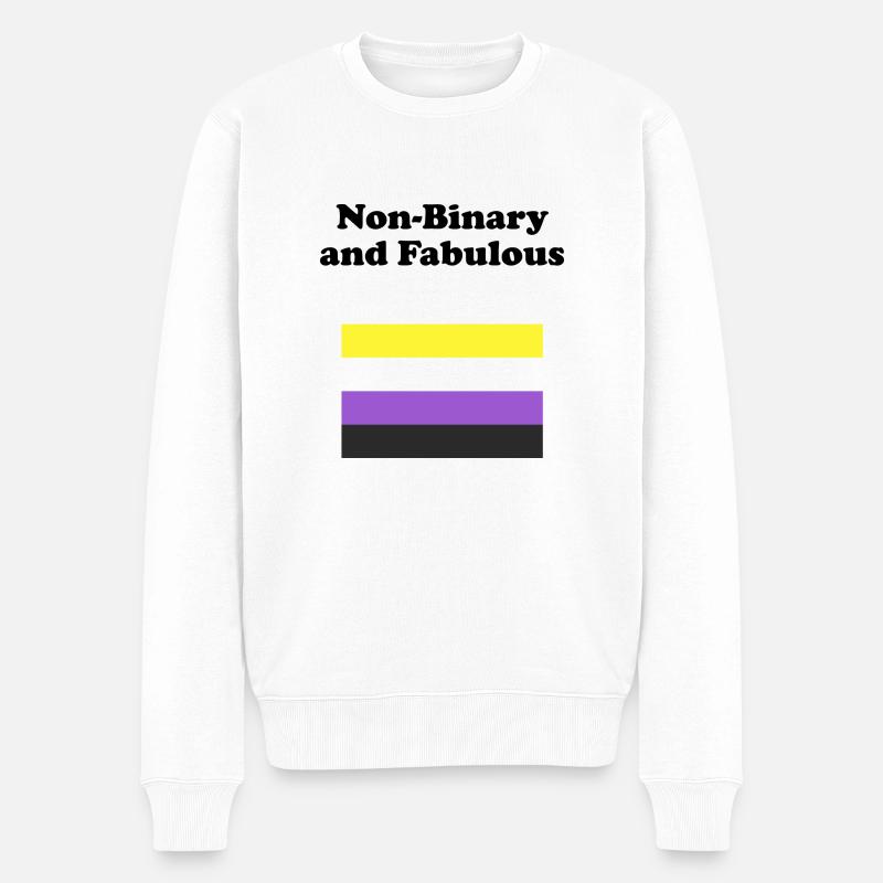 Non binaire et fabuleux - Pull Premium bio Homme - blanc