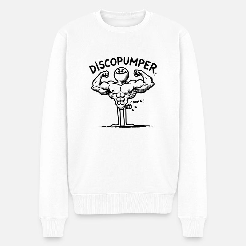 Der Discopumper - Männer Premium Bio Pullover - Weiß