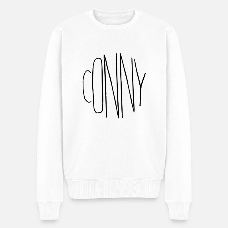 Conny - Männer Premium Bio Pullover - Weiß