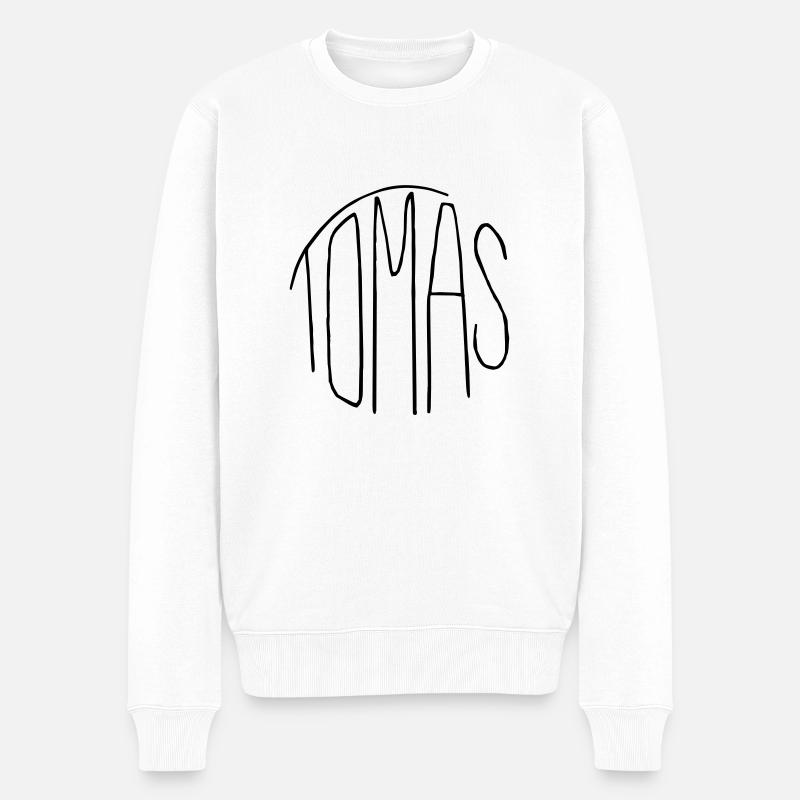 Tomas - Männer Premium Bio Pullover - Weiß