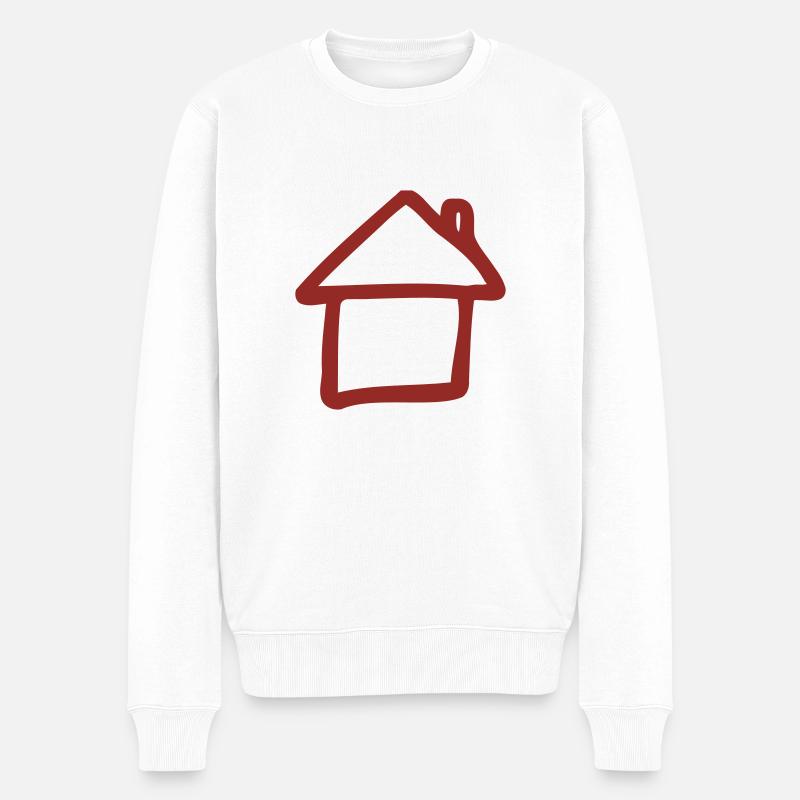 Haus - house - Männer Premium Bio Pullover - Weiß