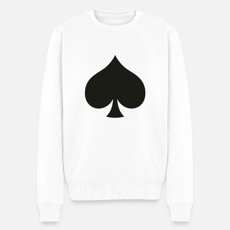 Pik - Männer Premium Bio Pullover - Weiß