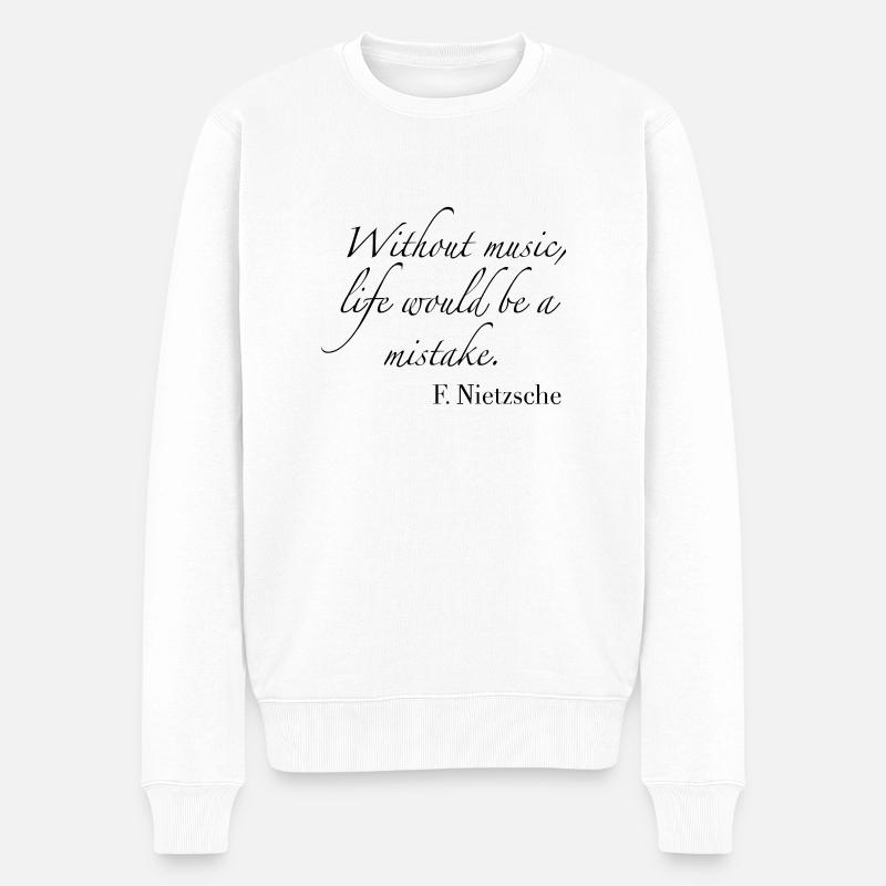 musique - Pull Premium bio Homme - blanc