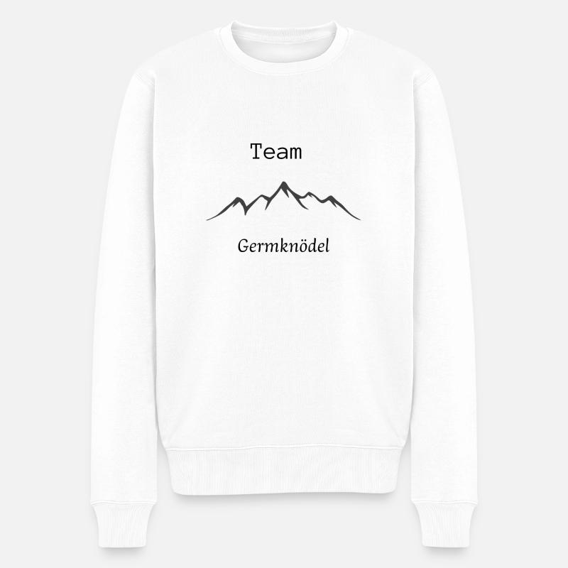 Team Germknödel , wandern - Männer Premium Bio Pullover - Weiß