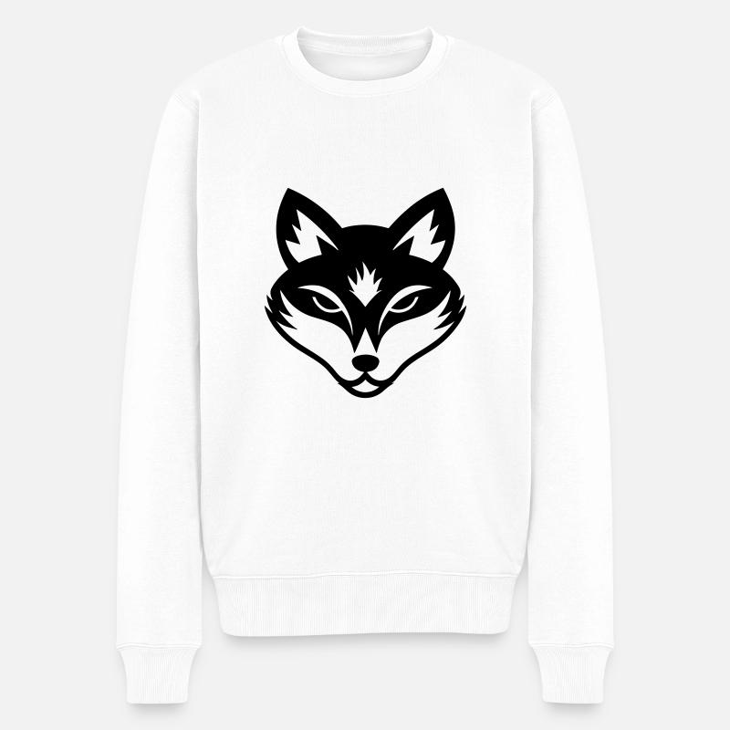 Fuchs - Männer Premium Bio Pullover - Weiß