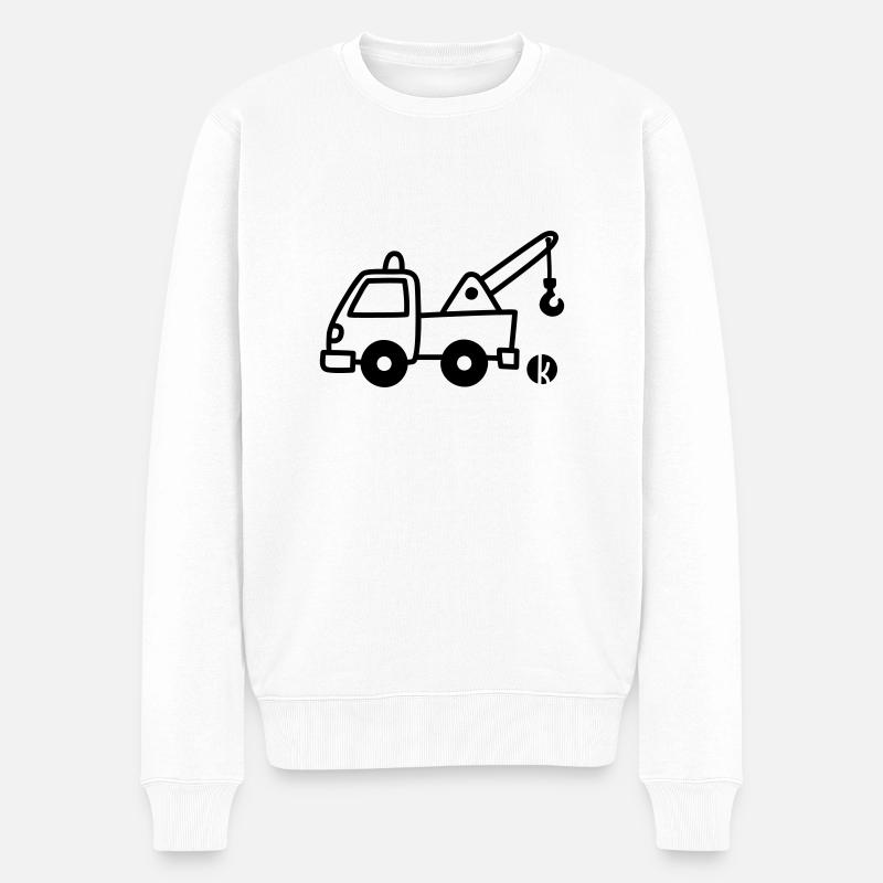 Abschlepper - Männer Premium Bio Pullover - Weiß