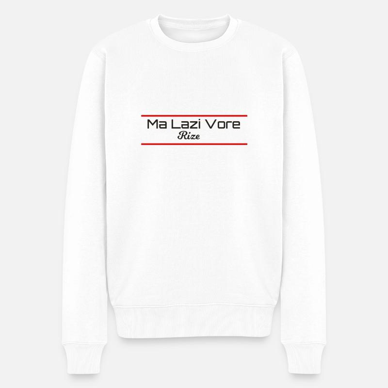 Rize Lazca Lazisch - Männer Premium Bio Pullover - Weiß