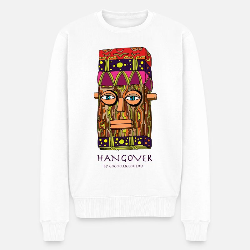 Der Kater - Männer Premium Bio Pullover - Weiß