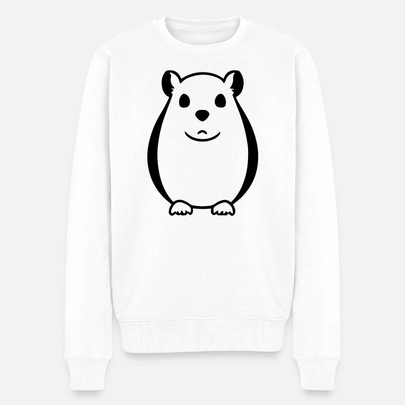 hamster - Pull Premium bio Homme - blanc