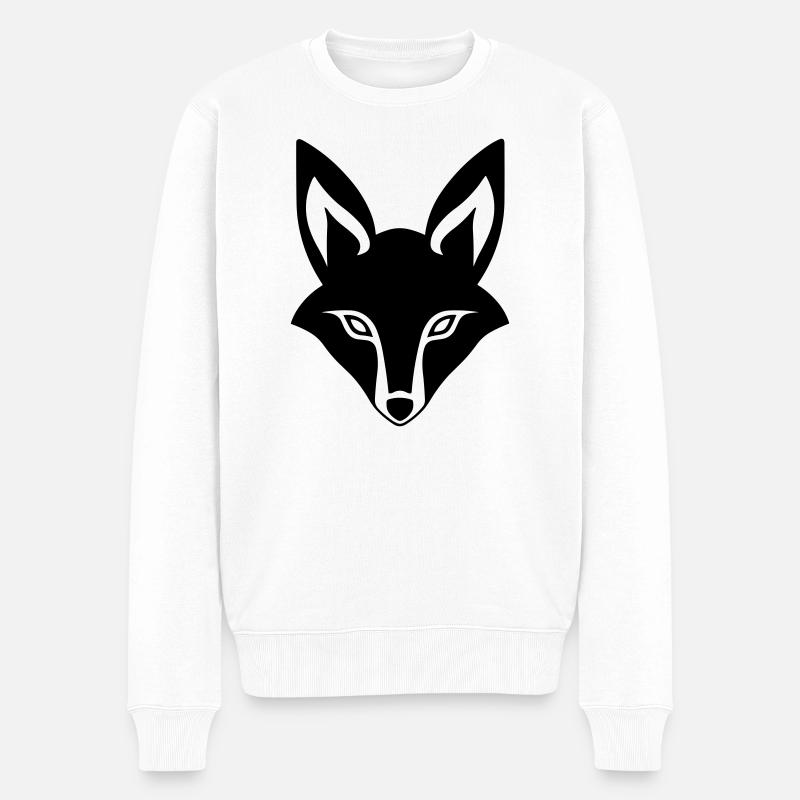 Fuchs - Männer Premium Bio Pullover - Weiß