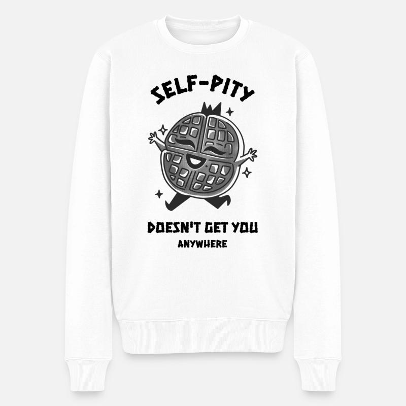 Old style design, black tone Retro - Männer Premium Bio Pullover - Weiß