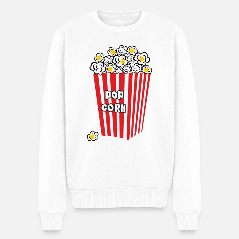 maïs soufflé - Pull Premium bio Homme - blanc