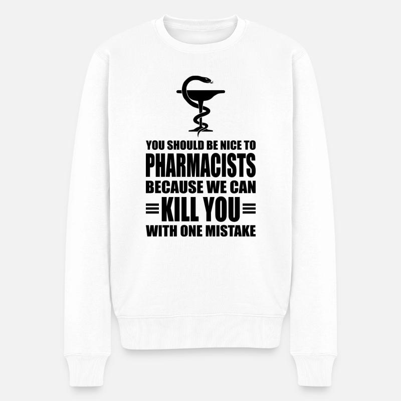 Pharmacists Apotheke Geschenk - Männer Premium Bio Pullover - Weiß