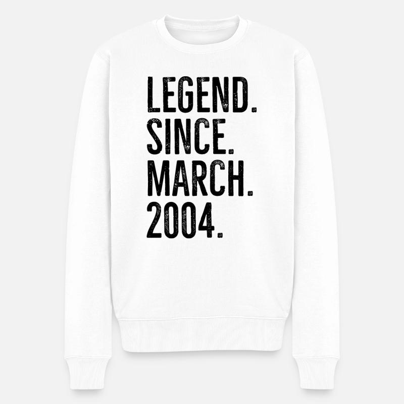Légende depuis mars 2004 - Pull Premium bio Homme - blanc
