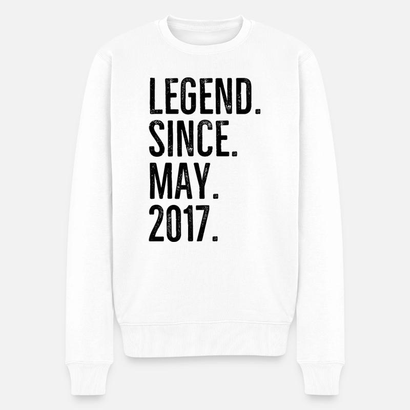Legende seit Mai 2017 - Männer Premium Bio Pullover - Weiß