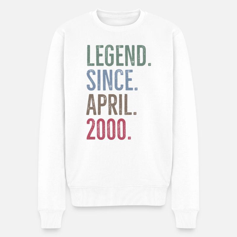 Legende seit April 2000 - Männer Premium Bio Pullover - Weiß