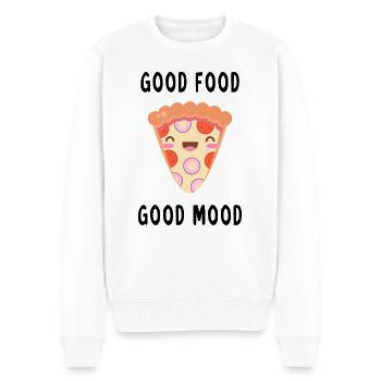 Good food good mood bonne nourriture bonne humeur - Pull Premium bio Homme - blanc - Devant - Thijin (182cm)