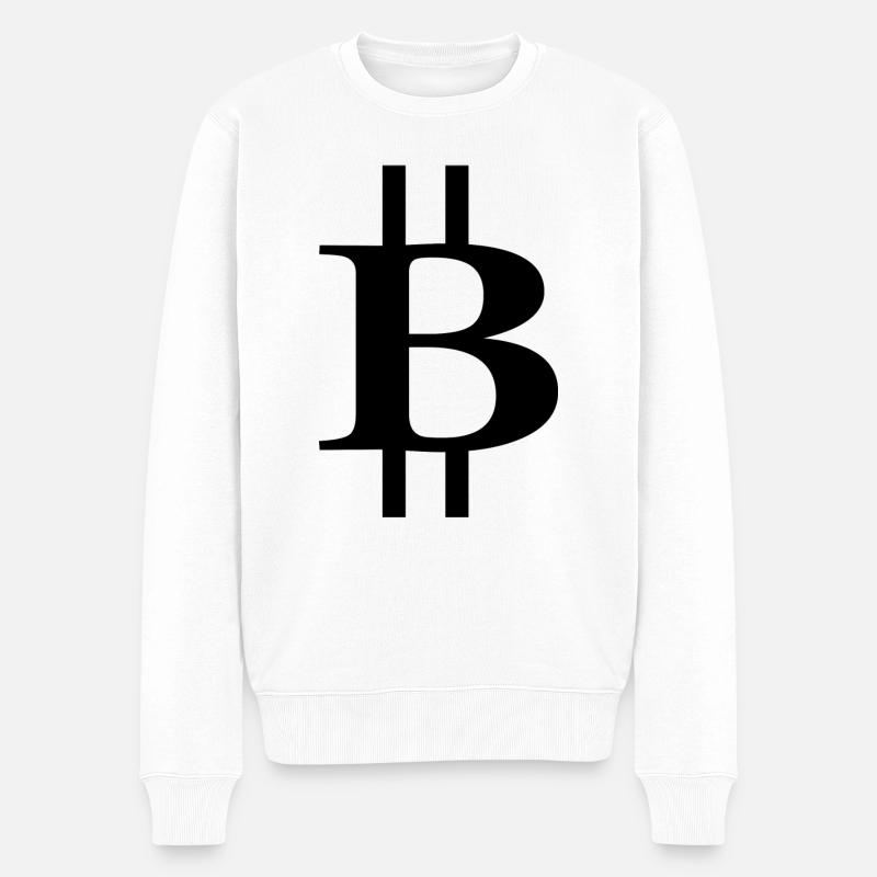 Crypto Bitcoin Trading - Pull Premium bio Homme - blanc