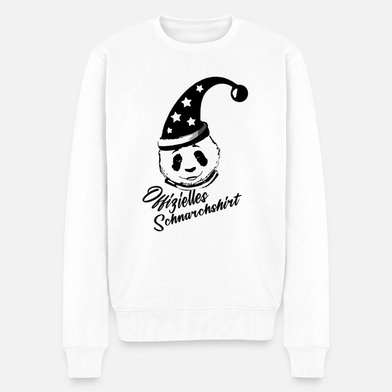 offizielles schnarchshirt,schnarchshirt,panda - Männer Premium Bio Pullover - Weiß