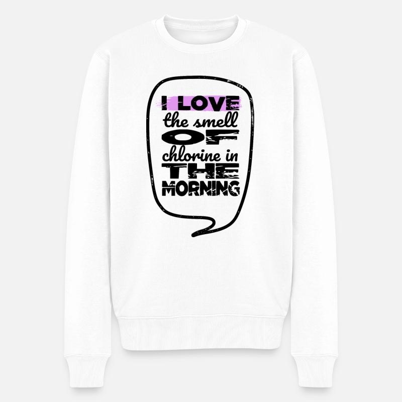 Déclaration Blague Natation Drôle Cool - Pull Premium bio Homme - blanc