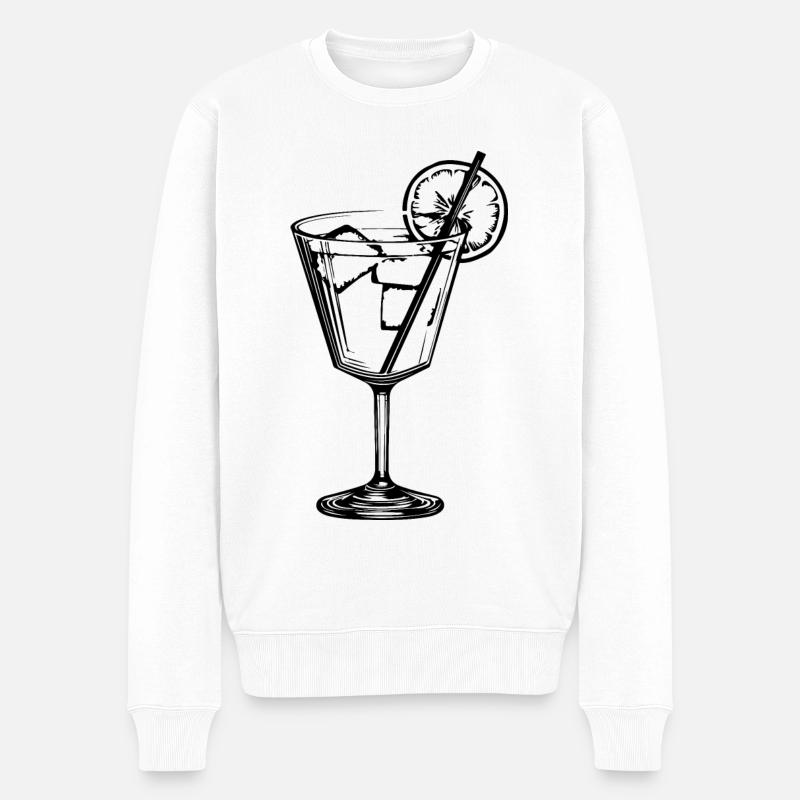 Limonade Drink Symbol - Männer Premium Bio Pullover - Weiß