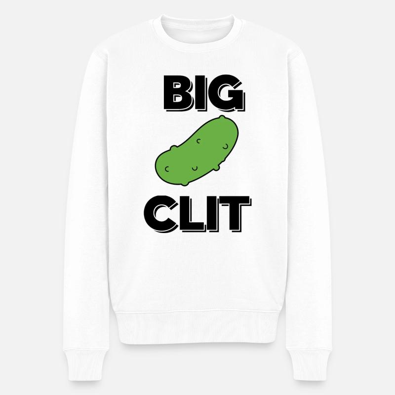 Big Clit - Männer Premium Bio Pullover - Weiß