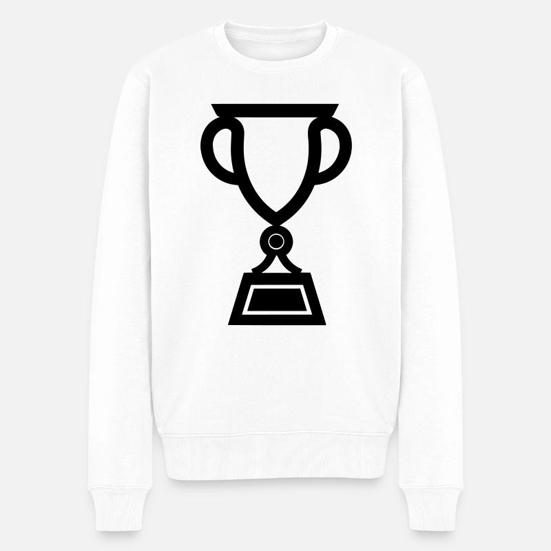 Trophäe - Männer Premium Bio Pullover - Weiß